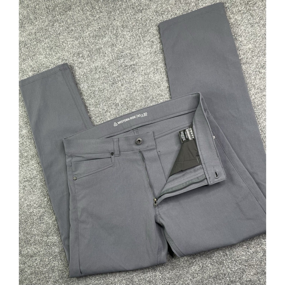 Western Rise AT Pant Mens 30X30 Fit (30X27.5)Slim Straight Gray Performance Tech
